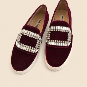 Karl Lagerfeld Bling Sneaker Flat Shoes, size 5